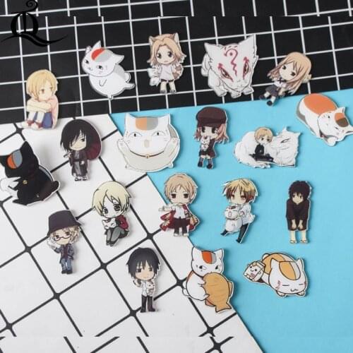 1PCS natsume yuujinchou cartoon brooch Mix Icons On Acrylic Badges Cartoon Pin Badges For Clothes Decoration Badge Z72