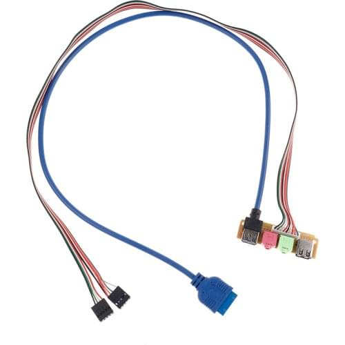 1pc USB 2.0+ 3.0 Port Chassis PC Computer Case Audio Front Panel Replace Cable 70cm