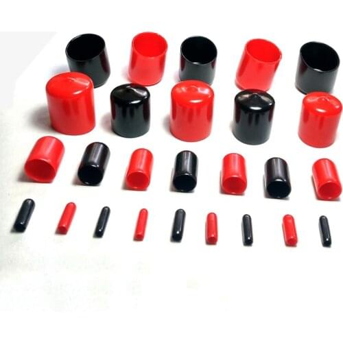 20PCS 25/27/28/30/32/34/36/38/40/42/45/48/50mm Inner Dia PVC Nuts Bolts Cable Wire Pipe Slip Cap End Cover Fitting Red Black