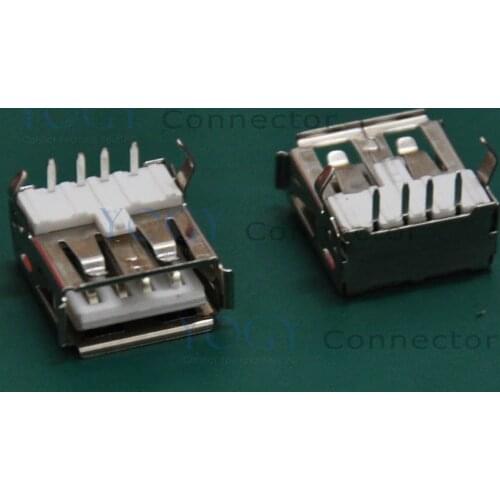 30 pcs/lot) DIP Type-A USB Connector, 2 Fixed feet, Commonly used in Computers and industrial machine