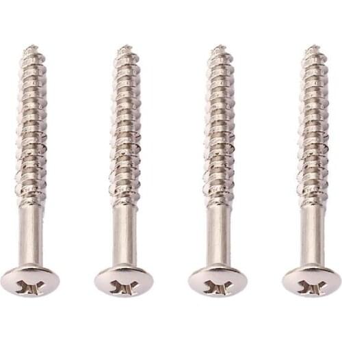 4pcs Guitar Neck Plate Screws For Strat Guitar Neck Plate Mounting Screws