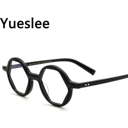 49908 Acetate Glasses Frame Retro Polygon High Quality Selling Acetate Men Women Optical Fashion Computer Eyeglasses