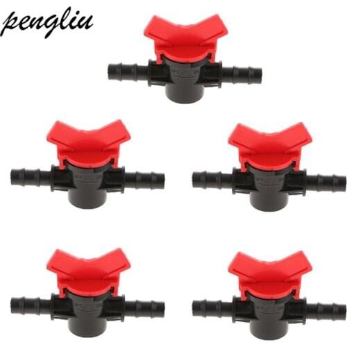 5Pcs Irrigation Water Hose Convenient Switch 8/11mm Water Hose Switch Coupling Valve Barbed Slotted Plastic Irrigation IT182