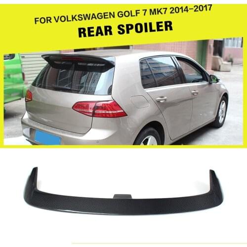 Car Style Carbon Fiber / FRP Rear Boot Lip Roof Spoiler Auto Car Wing Lips For VW Golf 7 VII MK7 Santdard 2014 - 2017