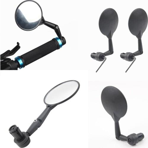 1pcs Bicycle Handle Bar End Mirrors 360 Rotating Bike Side Rearview Mirrors Cycling Side Rearview Mirrors Equipment Accessories