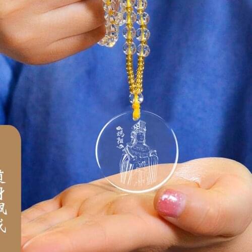 Southeast Asia Buddhist Amulet Pocket CAR bless Safe health Good luck Goddess of the Sea Mazu Buddha Pendant crystal talisman
