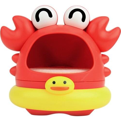 Baby Bath Toys Bubble Machine Crab Shark Kids Bath Toy Elephant Blower Body Wash Soap Manual Bubble Maker Bathroom Toy for Baby