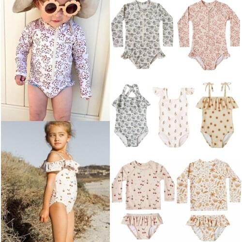 Kid Girls Swimwear Summer Rylee and Cru Baby Toddler Boy Swimsuit Child Summer Beach Wear Sisters Brithers Swimming Bathing Suit