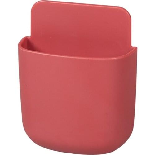 Home Wall Mounted Storage Box Phone Charger Remote Control Storage Organizer Case Office Desk Bedside Pen Holder