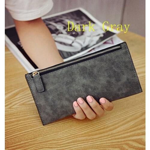 Elegant Women Purse Wallet Vintage Card Phone Storage Bag Long PU Leather Wallets Zipper Handbag 21*10CM Great Gift