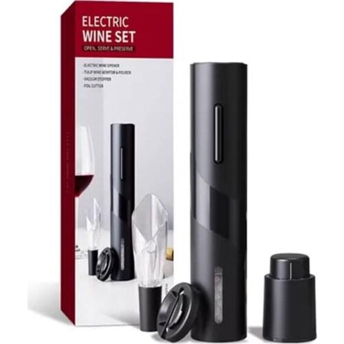 Electric Wine Opener Automatic Corkscrew Wine Bottle Opener with Foil Cutter, Wine Stopper & Pourer Kitchen Tool Suit For Home
