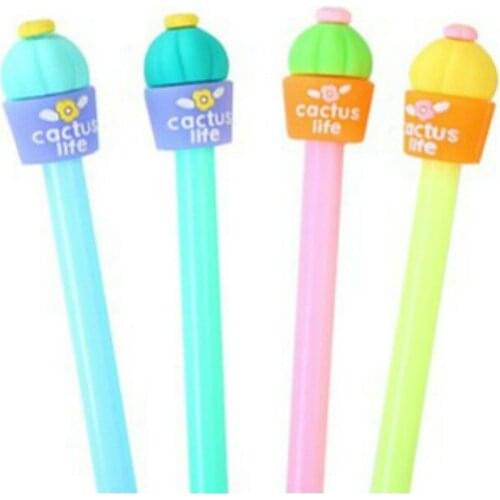 Hot Sale Cactus Gel Pens Green Plants Neutral Pen Cute Pens For School Office Writing Gifts Korean Stationery Promotional Pens