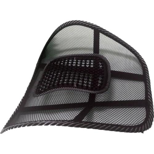 Hot sale Massage Vent Mesh Lumbar Lower Back Brace Support Car Seat Chair Cushion Pad