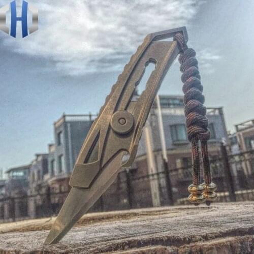 Curved Utility Knife Titanium Metal Cutter Cut Wallpaper EDC Demolition Express Box Envelope Open Bottle Multifunction Tools