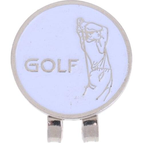 Classic Golfer Pattern Magnetic Hat Clip Golf Ball Marks Clip On Golf Cap Visors