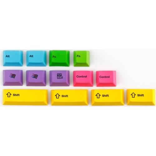 Customize Mechanical Keyboard Cherry MX PBT Colorful Caps Orignal Profil CMYK 13 Keys Shift Fn Alt WIN Additional Keycaps