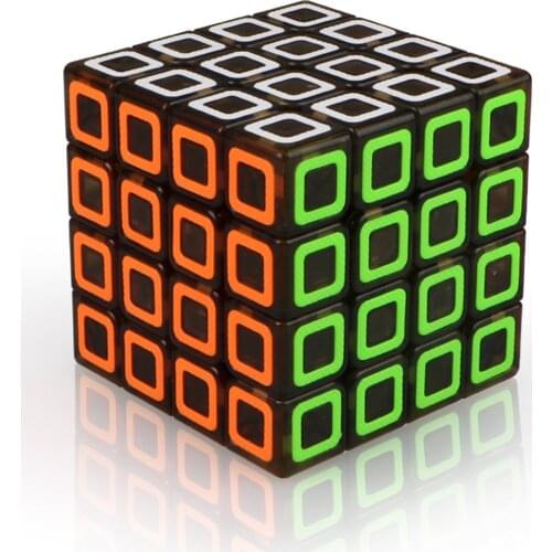 ZY-Wisdom Carbon Fiber Professional Magic Cube Contest Educational Kids Toys Speed Puzzle Cube Magic 4x4x4 High Quality Cube