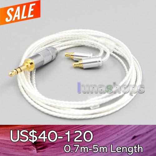 LN006650 3.5mm 2.5mm 4.4mm XLR Hi-Res Silver Plated 7N OCC Earphone Cable For Sennheiser IE400 IE500 Pro