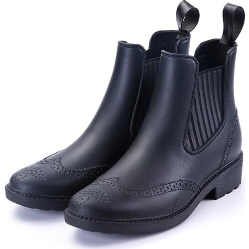 Rain Boots New arrivals Fashion Ankle Womens Rainboots Trendy Casual Girl Winter Boots Rubber Non-slip PVC Work Water Shoes