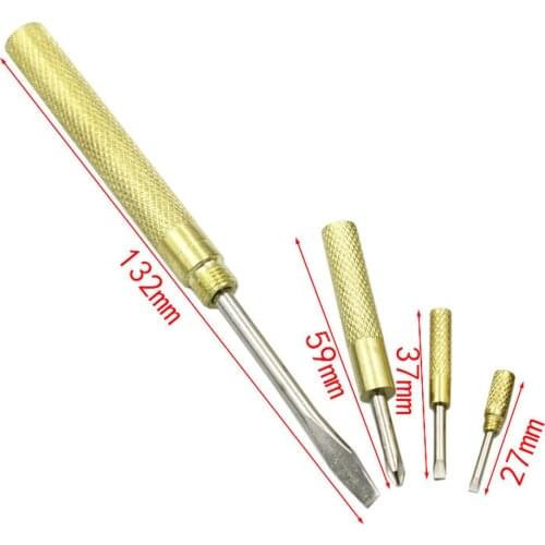 2018 New Metal Multifunction Mini Portable Household Screwdriver Copper-plated Hammer Set 27mm/37mm/59mm/132mm