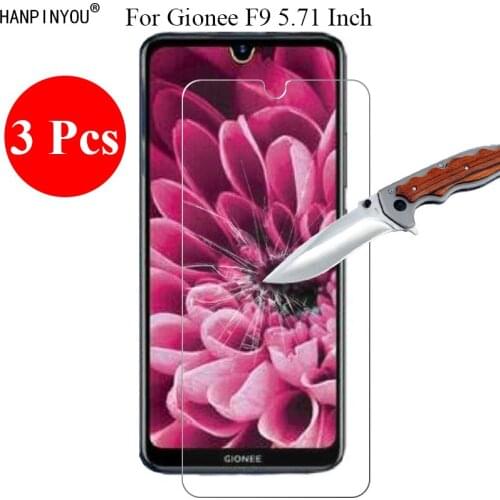 3 Pcs/Lot New 9H 2.5D Tempered Glass Screen Protector For Gionee F9 5.71" Phone Protective Film + Clean Tools