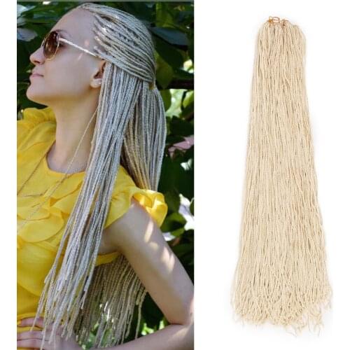 ONYX 28" Straight Zizi Box Braiding Crochet Hair Colorful Synthetic Braiding Hair Extensions Colored Crochet Hair 50g for Women