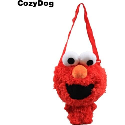 Sesame Street Character Elmo Plush Crossbody Bag Anime Stuffed Backpack Toys for Children Gift 33 cm 13