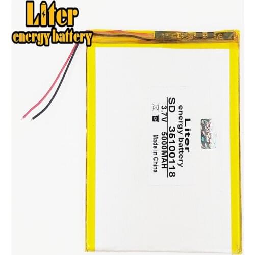 Polymer lithium batteries 3.7V 5000mAh 35100118 For 7 inch 8 inch 9 inch 10inch 12-inch Tablet PC