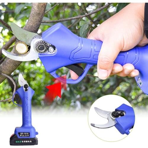 Electric Pruning Shear Cordless Secateurs 2PCS Lithium Battery Pruner Fruit Tree Branch Trimmer Cutter Scissor Garden Power Tool