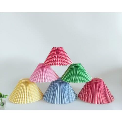 Among us Xianfan E27 E14 new Japanese cloth lattice series vintage lampshade work table Lamp for bbedroom night light Lampshade