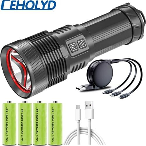 CEHOLYD Ultra Bright XHP70.2 High Quality Tactical Led Flashlight Powerful Torch Usb Rechargeable 18650 26650 Battery Lantern