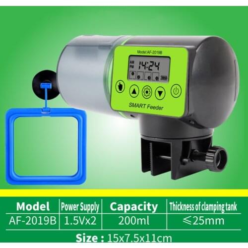 0.2L Capacity Intelligent Timing Automatic Fish Feeder Aquarium Automatic Fish Food Dispenser Feeding Ring Fishtank Accessory