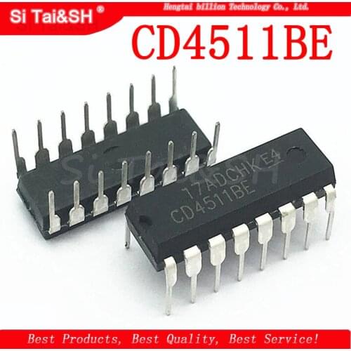 10PCS CD4511BE DIP16 CD4511 DIP 4511BE DIP-16 new and original IC