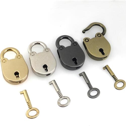 1Pcs Cat Shape Metal Mini Padlock Small Luggage Box Key Lock with Key Bag Suitcase Decor Accessories 4 colors available