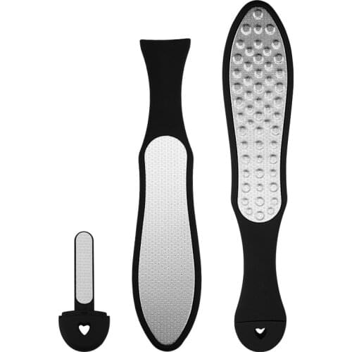 3PCS Nail File Manicure Professional Nail Files Stainless Steel Foot File Nail Buffer Nail File for Pedicure Nail Polish Remover