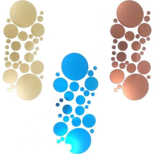 3D Wall Sticker Fashion Acrylic European Mirror Round Shape DIY Home Decor House Bedroom Bathroom Design Decoration High Quality