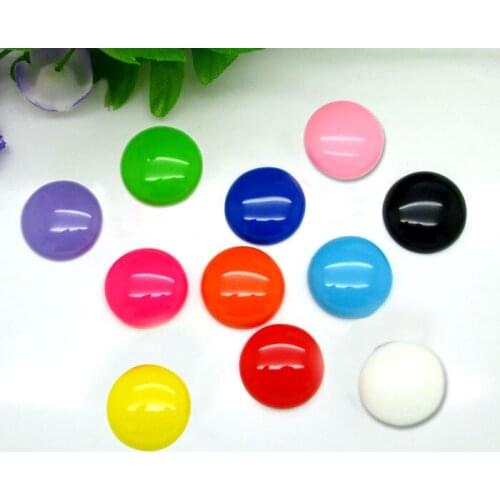 50Pcs Mixed Resin Round Decoration Crafts Flatback Cabochon Scrapbooking Fit Hair Clips Embellishments Beads Diy Accessories