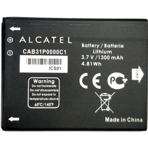 1PCS 1300mAh CAB31P0000C1 battery For Alcatel One Touch C3 OT 990 / TCL W969 A919 A966 I908 Phone + tracking code
