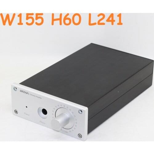 Earphone Case 1506 DAC Eearphone Chassis DIY Aluminum Headphone Amplifier Box W155 H60 D241 Amp Enclosure