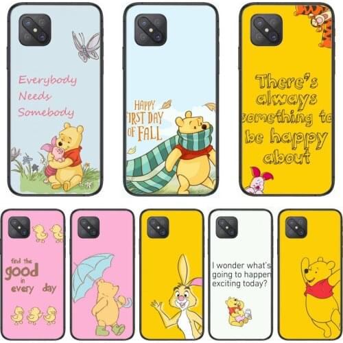 Phone Case Disney Bear Winnie Fashion Phone Case cover For OPPO A91 9 83 79 92s 5 F9 A7X Reno2 Realme6pro 5 black tpu cell co