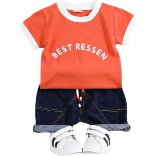Children Cotton Clothes Summer Baby Boys Girls Cartoon T Shirt Shorts 2Pcs/sets Infant Kids Fashion Costume Toddler Tracksuits