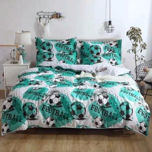 Home Textiles 3D Print Bedding Football Pattern Duvet Cover Pillowcases Set 2/3 Pcs Bed Linen Bedclothes Double Queen King Size