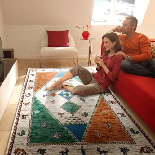 Bohemian Nation style Carpets for living room Geometric Large Area Anti-slip Safety Rectangle Carpet Kids Room Home Decor Rug
