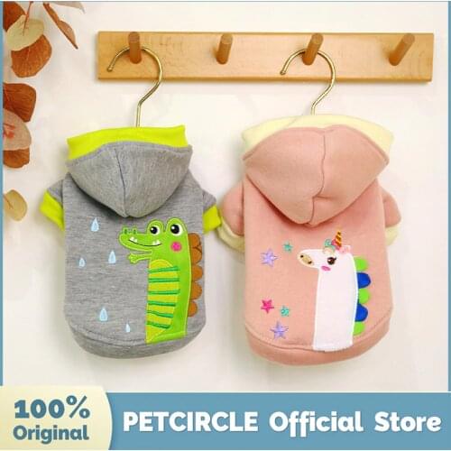 PETCIRCLE Dog Puppy Clothes Cute Crocodile Unicorn Sweatshirt Pet Cat Fit Small Dog All season Pet Costume Dog Cloth Dog Sweater