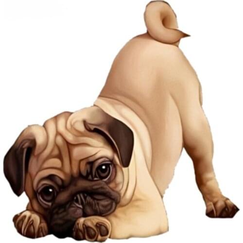 Cute French Bulldog High Quality KK Vinyl Sticker Car Waterproof Accessories Car Drifting Race Windows Decal