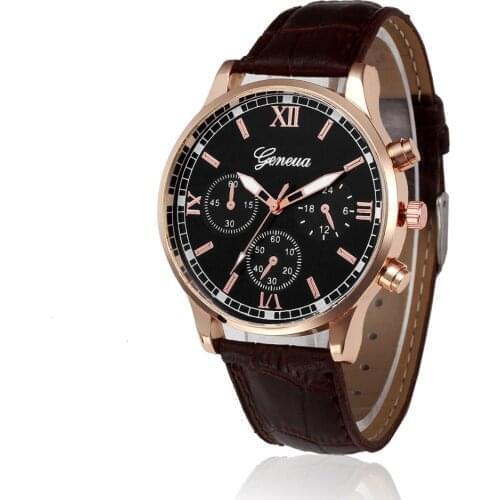 Men Watches 2021 New Fashion Luxury Mens Quartz Wristwatch Retro Design Leather Band Analog Alloy Quartz Wrist Watch