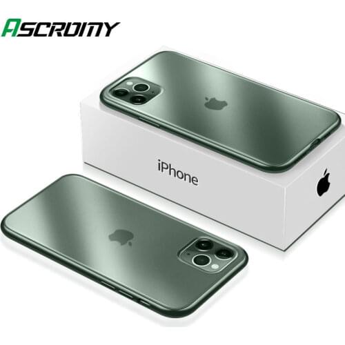 Matte Green Case For iPhone 11 Pro Max 12 Mini X XS XR 8 Plus 7 6 6S SE 2020 Gold Plating Soft Silicone Cover Phone Accessories