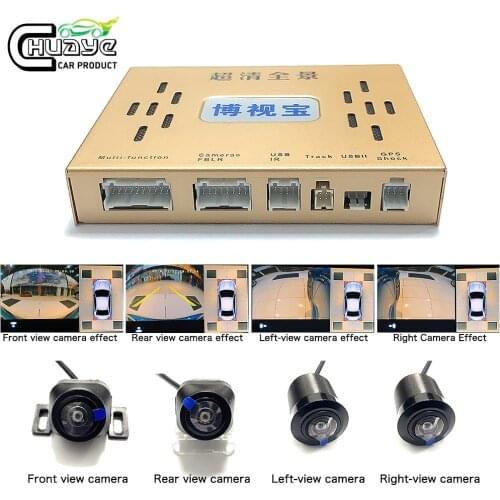 NEW Car 2D HD Surround View Monitoring System 360 Degree Driving Bird View Panorama Car Cameras 4-CH DVR Recorder with G sensor