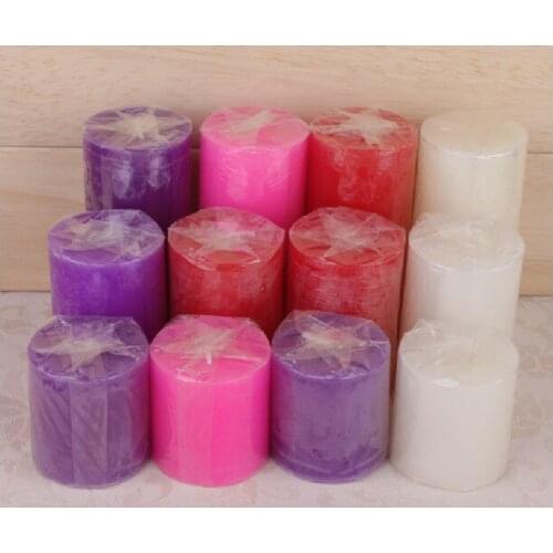 Wholesale 5 x 5CM Smokeless Long Pillar Candle Home Decorative Art Candle Colour Creative Romantic Wedding Candles Free Shipping