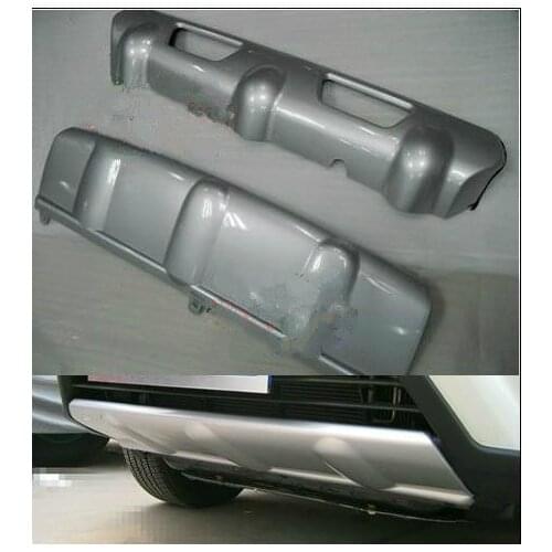 ABS front + rear bumper bottom guard protector with key hole For nissan Rogue X-Trail T31 2008-2013 car-styling accessories